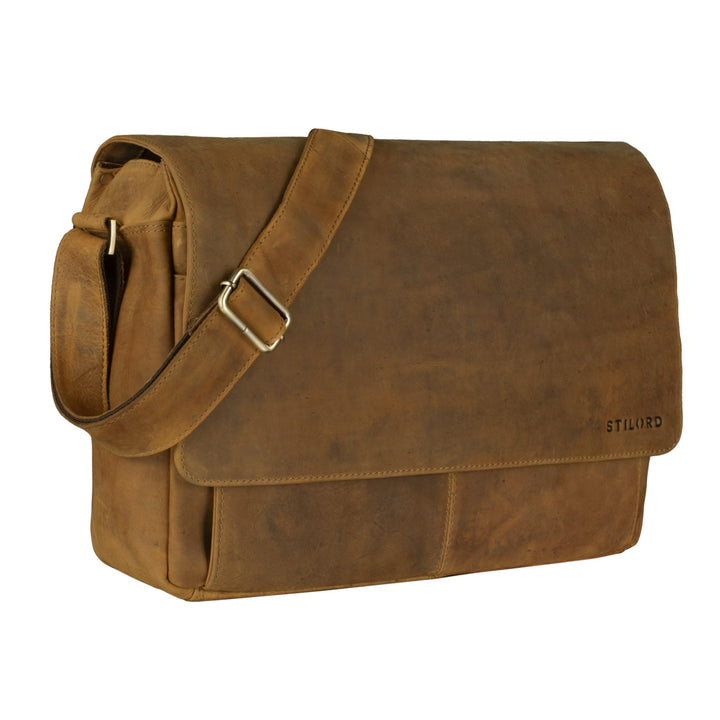 STILORD 'Lonzo' Vintage Umhängetasche echtes Büffel-Leder Messenger Bag für Herren und Damen Unitasc