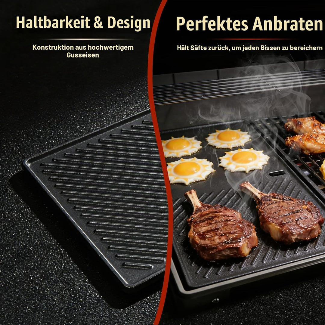 Denmay 7637 44,5 cm Grillrost &amp; Grillplatte für Weber Spirit I &amp; II 200 Serie(mit vorderen Bedienknö