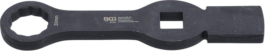 BGS 35330 | Schlag-Ringschlüssel | Zwölfkant | mit 2 Schlagflächen | SW 30 mm Schlüsselweite: 30 mm,