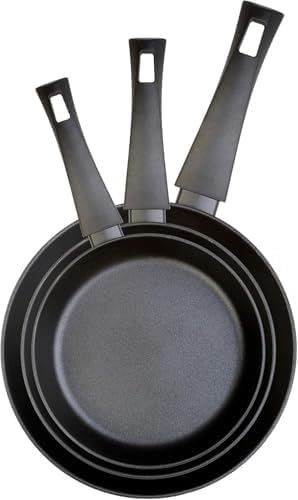 WECOOK! Ecogreen Pfannen-Set, antihaftbeschichtet, 3-teilig, 20/24 / 28 cm, aus gepresstem Aluminium