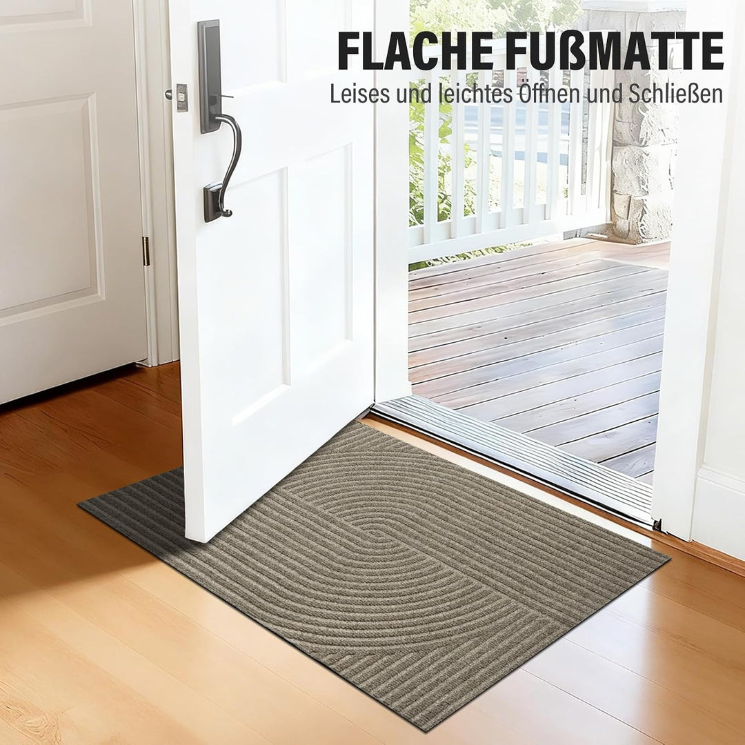 Schmutzfangmatte Innen Aussen 50x80cm, rutschfeste Fussmatte mit Saugkraft, Fussmatte Waschbar Langl