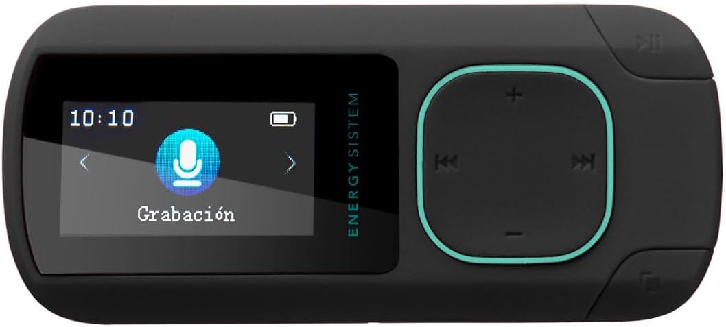 Energy Sistem MP3 Clip Bluetooth (Bluetooth, 8 GB, Clip, FM Radio und microSD) - Mintgrün Bluetooth