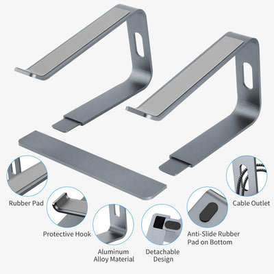 Bewahly Laptop Ständer, Ergonomisch Notebook Ständer, Aluminium Halter, Halterung, Stand für MacBook