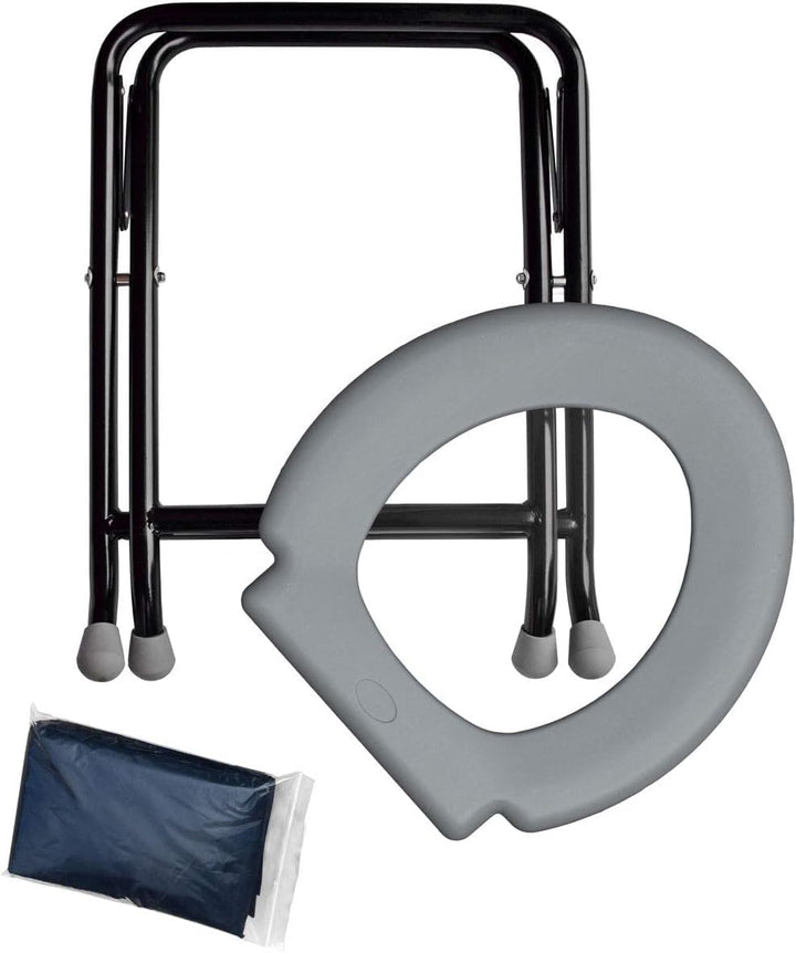 YACHTICON Mobile Klapptoilette – Faltbare Campingtoilette & Trockentoilette mit 6 Beuteln – kompakte