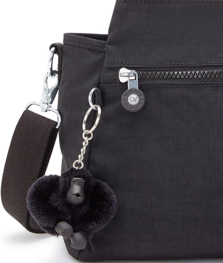Kipling Unisex Elysia Medium shoulderbag (with Removable shoulderstrap), Black Noir, Black Noir