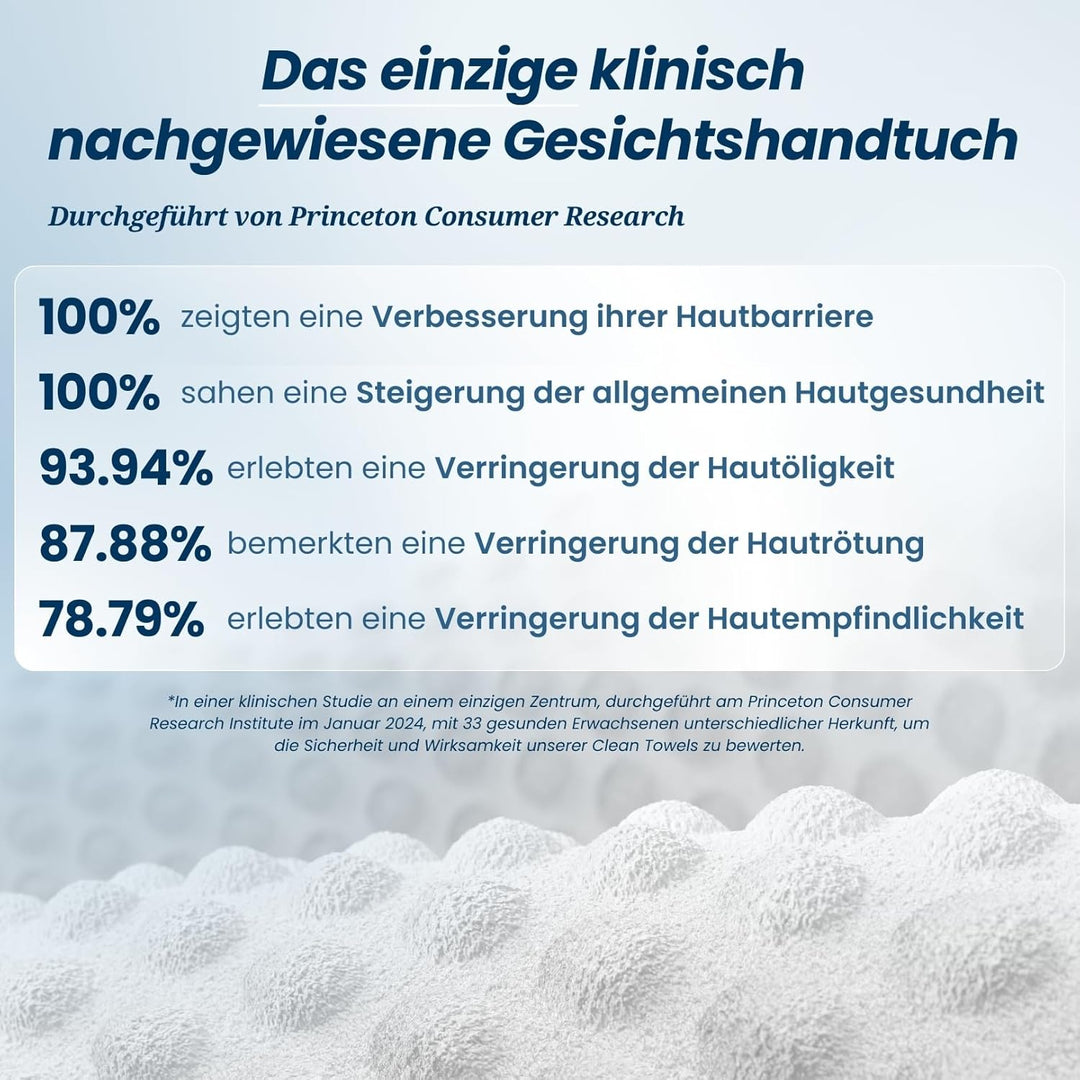 Clean Skin Club Clean Towels XL Supreme, 100% USDA biobasiertes, von Dermatologen zugelassenes Gesic