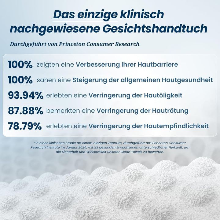Clean Skin Club Clean Towels XL Supreme, 100% USDA biobasiertes, von Dermatologen zugelassenes Gesic