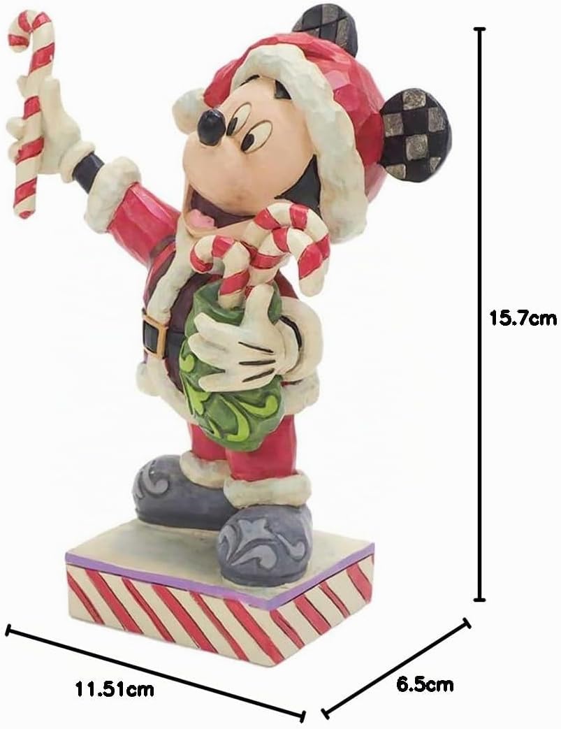 Disney Traditions Mickey Mouse with Candy Canes Figurine