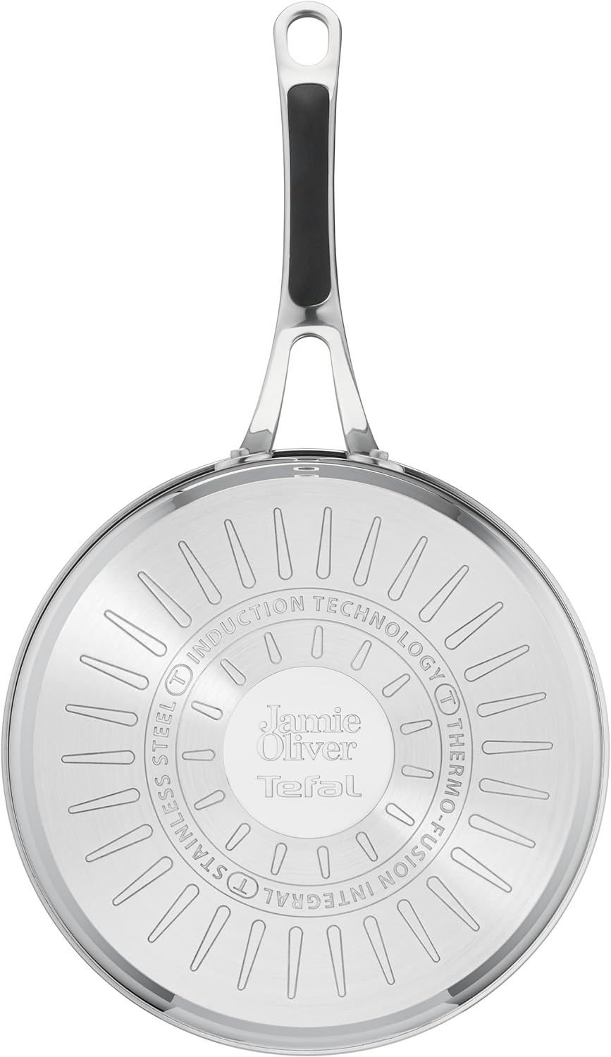 Jamie Oliver by Tefal Cook's Classics Schmorpfanne mit Deckel 24 cm, Antihaft, Induktionstauglich, B