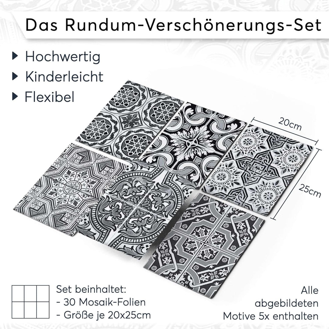 CREATISTO Klebefliesen Stickerfliesen Fliesenfolie - Klebefolie Aufkleber für Fliesen I Klebefliesen
