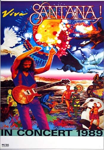 Santana - Viva Santana, 1989 » Konzertplakat/Premium Poster | Live Konzert Veranstaltung | DIN A1 «