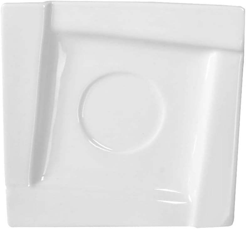 AMBITION Kaffeeservice Kaffee Set Porzellan Eckig Weiss Tassen Untertasse Kubiko 12 Tlg.