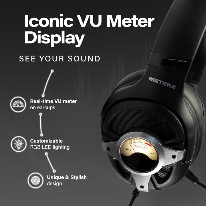 Meters Level-Up Silver VU-Meter Gaming Kopfhörer