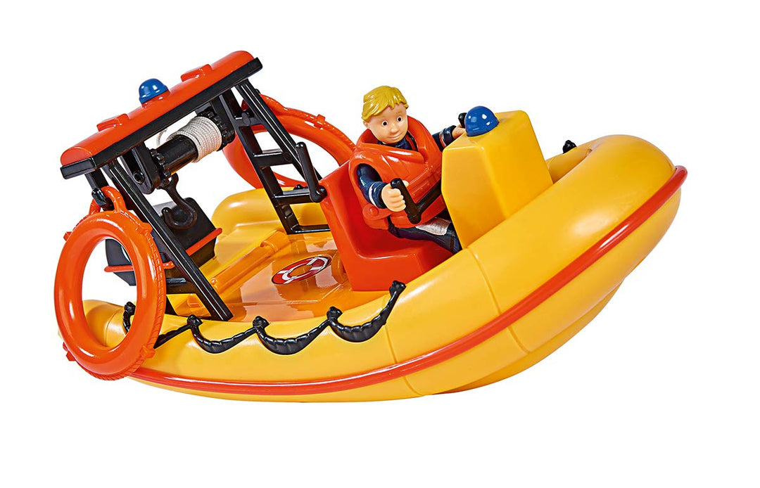 Simba 109251047 - Feuerwehrmann Sam Neptune Boot, mit Penny Figur im Tauchoutfit, mit Geheimfach und
