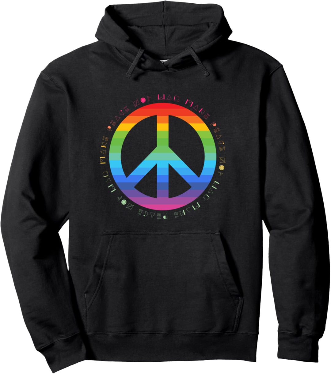 Make Peace Not War - Peace Zeichen - Friedenszeichen LGBTQi+ Pullover Hoodie