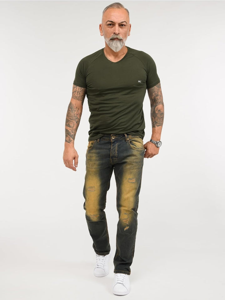 Rock Creek Herren Jeans Hose Denim Stretch Regular Fit Jeanshose Stonewashed W29-W44 29W / 30L Rc-32