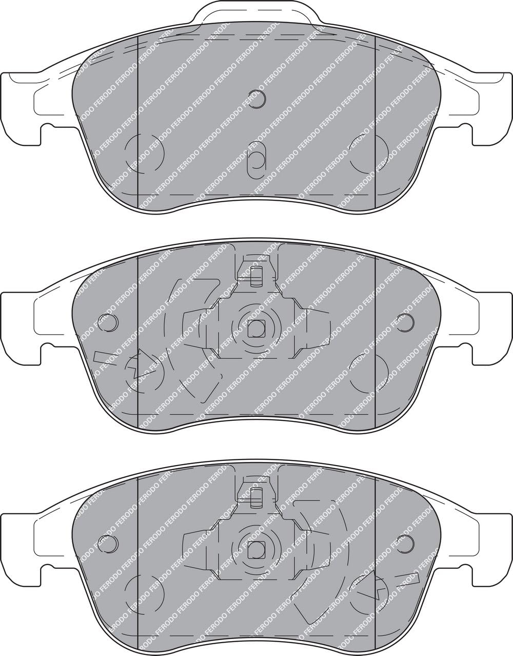 Ferodo FDB4180 Bremsbelagsatz, Scheibenbremse - (4-teilig) - (4 Stück)