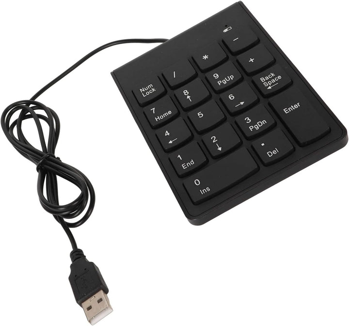 Denash Kabelgebundener Nummernblock, USB-Anschluss, Schnelle Reaktion, Leises Tippen, Zahlentastatur