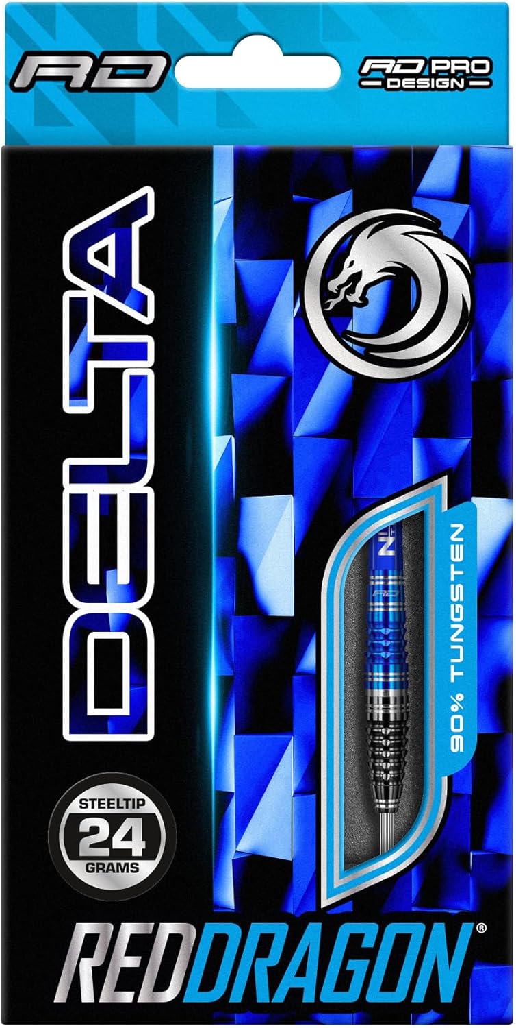 RED DRAGON Delta 2: 24g oder 26g Tungsten Darts mit Flights und Schäfte 24.0 Gramm, 24.0 Gramm