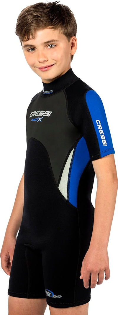 Cressi Med X Jr Wetsuit 2.5mm - Shorty Neoprenanzug Ideal zum Schnorcheln und Tauchen in gemässigten