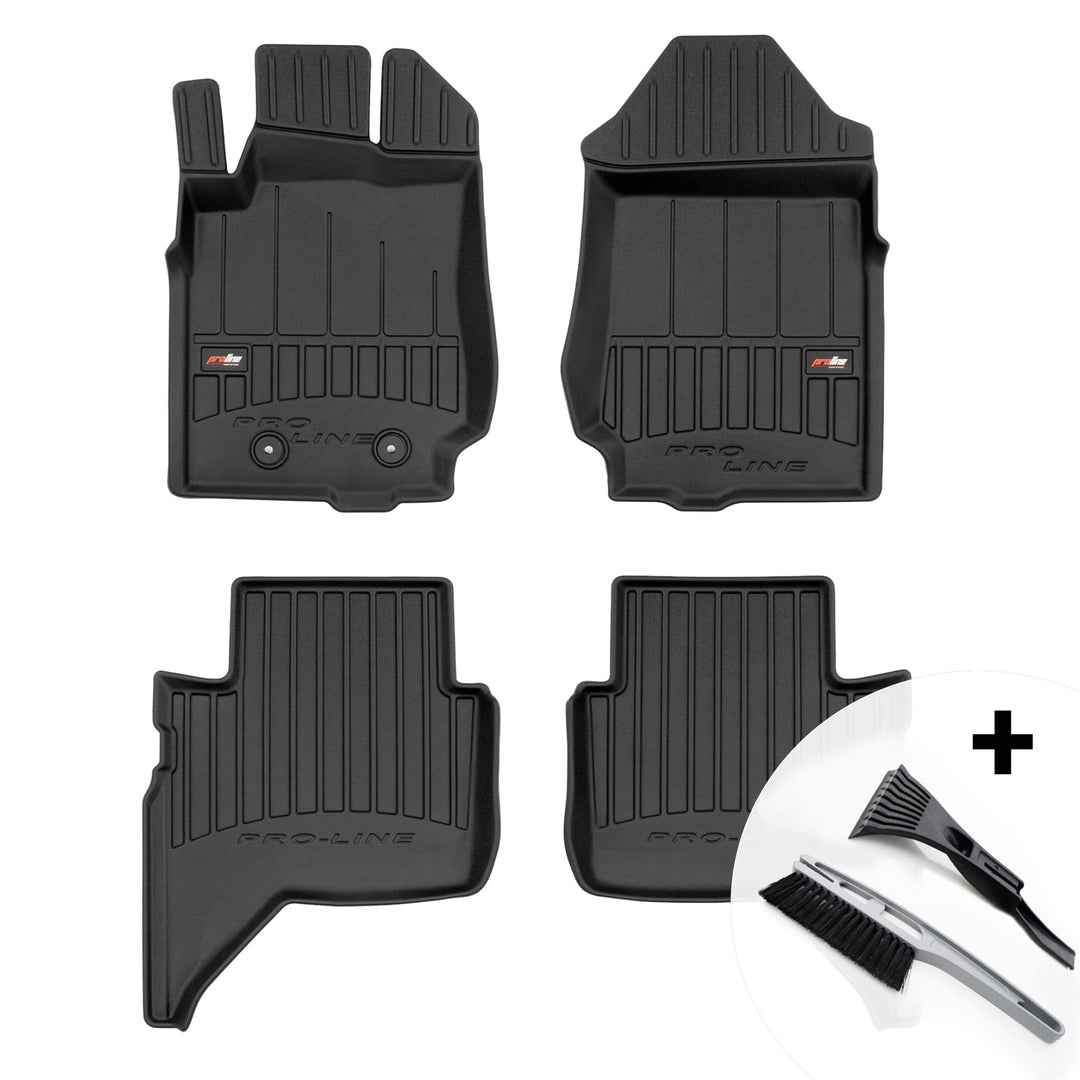 moto-MOLTICO 3D Gummimatten Auto Fussmatten Gummi Automatten 4-teilig Set - passend für Ford Ranger