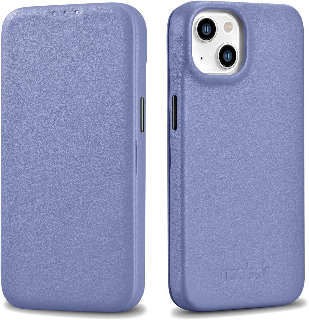 Mobiskin Hülle kompatibel mit Apple iPhone 14 (6,1 Zoll), Handyhülle mit echtem Leder, Case, Schutzh