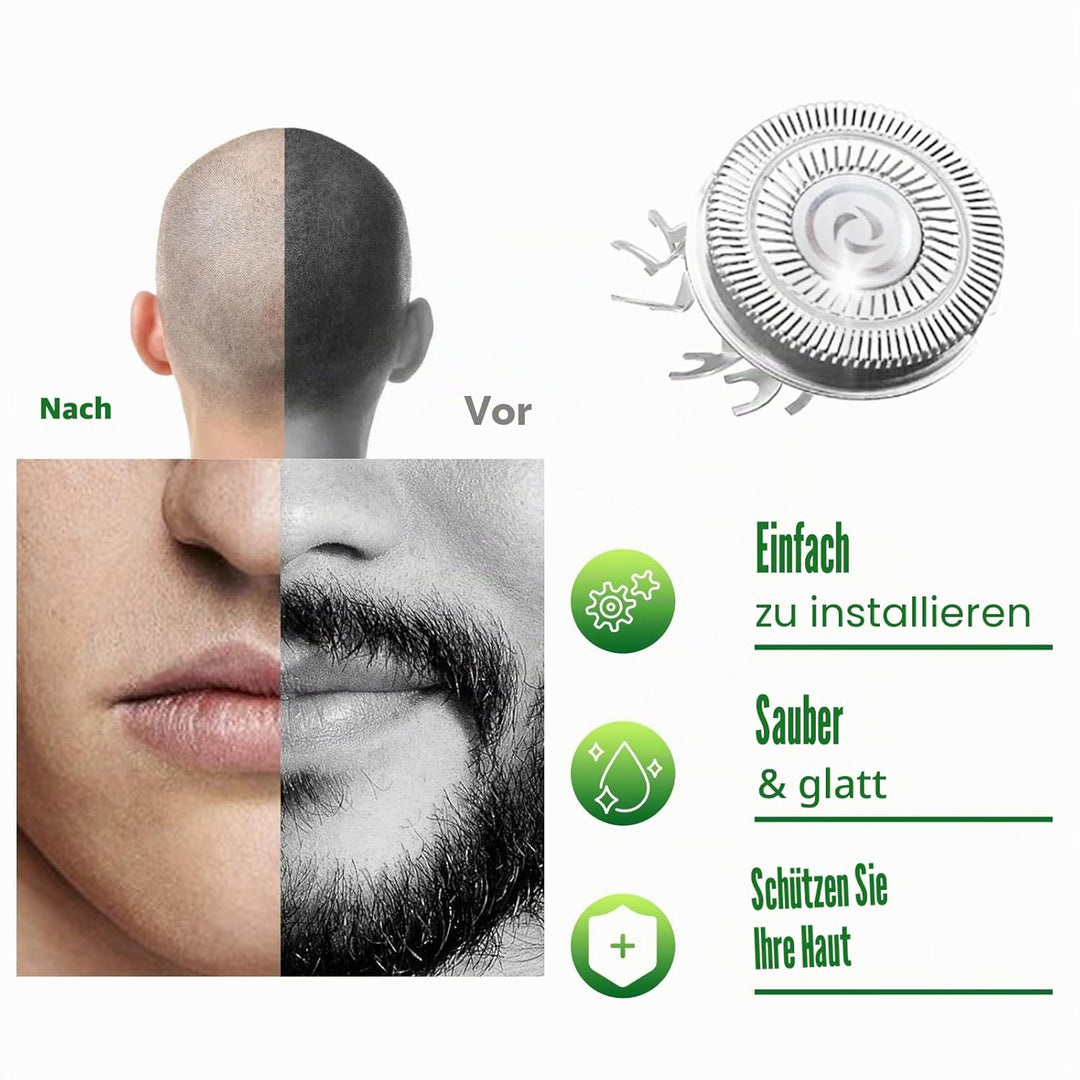 Ersatzklingen für Scherkopf kompatibel mit Sku*l Pitbull Gold PRO Rasierer Ersatzklingen für 4 Scher