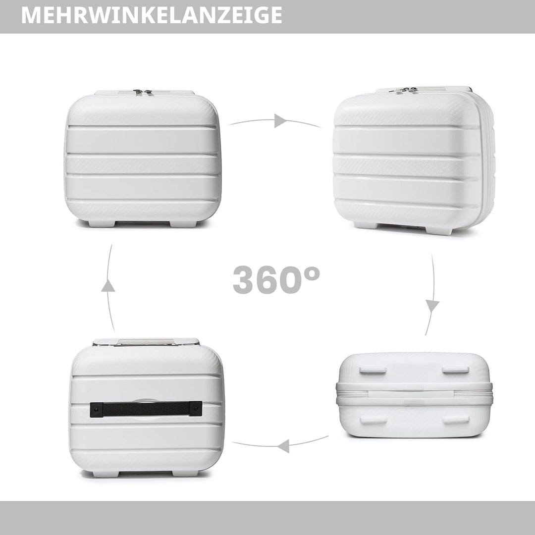 KONO Zwillingsrollen Reisekoffer TSA-Schloss Trolley Koffer Leichter Polypropylen Hartschale Rollkof