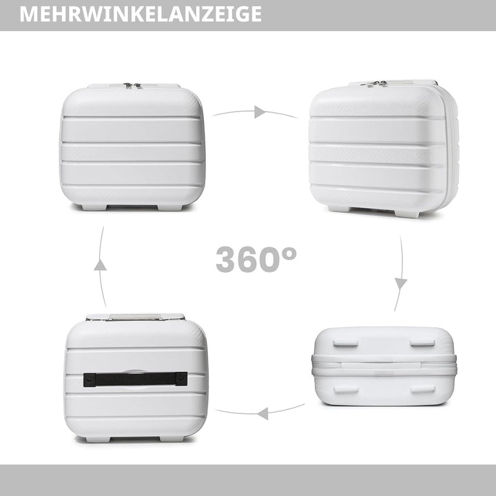 KONO Zwillingsrollen Reisekoffer TSA-Schloss Trolley Koffer Leichter Polypropylen Hartschale Rollkof