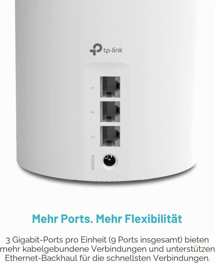 TP-Link Deco AX3000 WiFi 6 Mesh System (Deco X55) – deckt bis zu 6500 m² ab, ersetzt WLAN-Router und