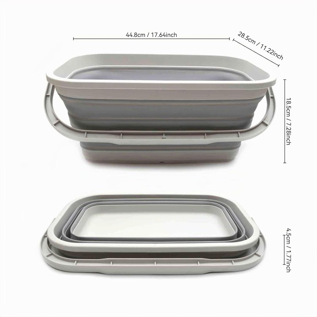 SAMMART 11,6L zusammenklappbarer Eimer (Grau, 1) Grau 1, Grau 1