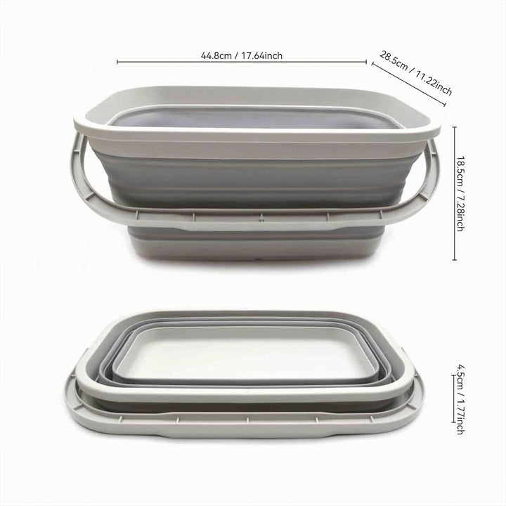 SAMMART 11,6L zusammenklappbarer Eimer (Grau, 1) Grau 1, Grau 1