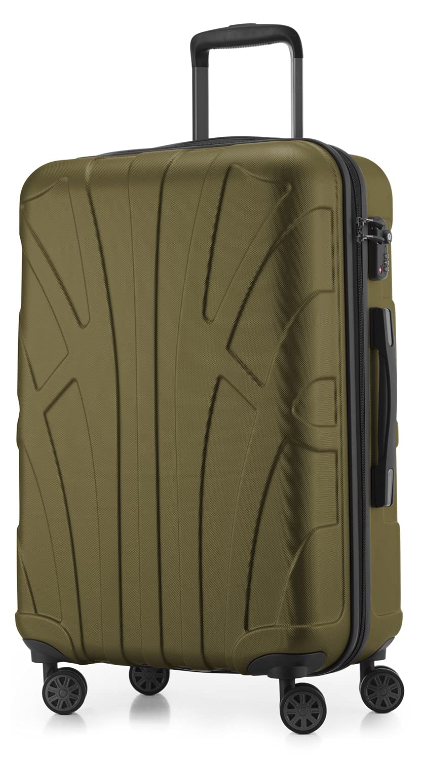 suitline Hartschalen-Koffer Koffer Trolley Rollkoffer Reisekoffer, TSA, 66 cm, ca. 58 Liter, 100% AB