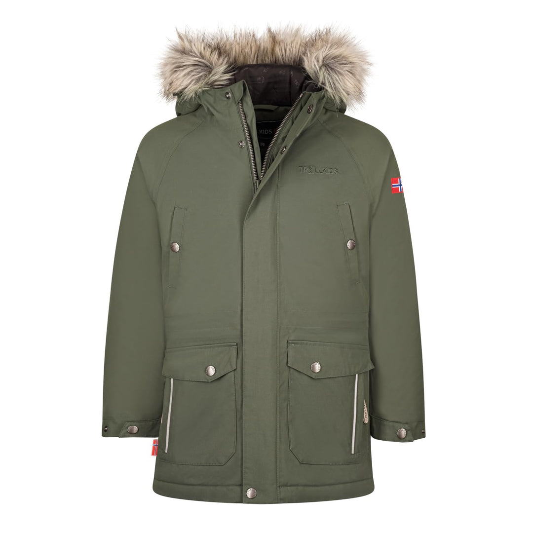 Trollkids Kids Nordkapp Jacket 164 Ivy, 164 Ivy