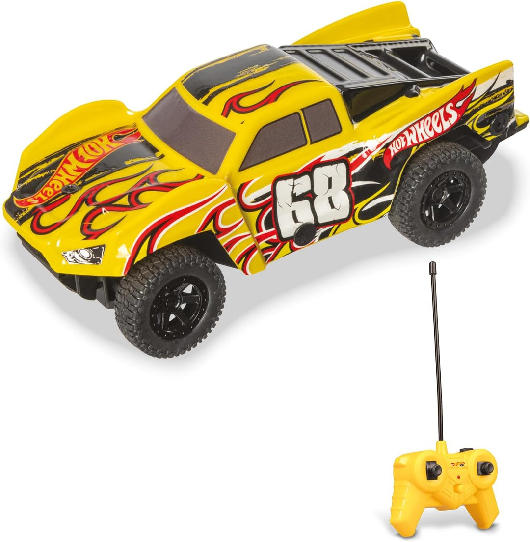 Mondo Motors Hot Wheels Baja Truck 1:24 Modell, bis zu 8 km/h, Spielzeugauto für Kinder 63823, Gelb