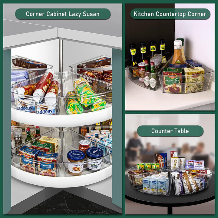 JEISSLIA Lazy Susan Schrank-Organizer-Behälter für 66 cm / 71,1 cm / 81,3 cm Durchmesser Ecken, Lazy