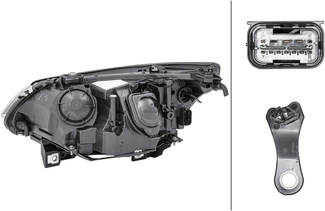 HELLA 1EL 009 449-021 DE/Halogen-Hauptscheinwerfer - rechts - für u.a. BMW 5 (E60), Rechts