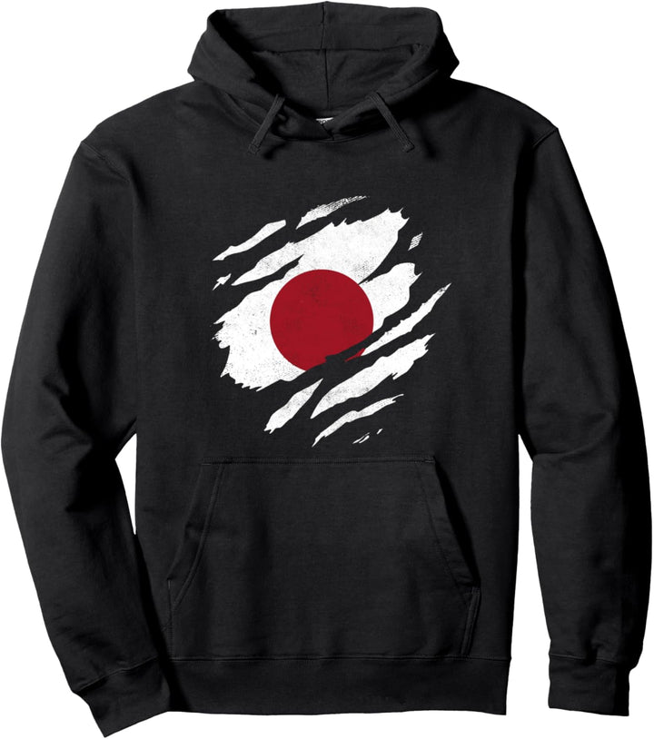 Japanische Fahne Otaku Nihon Nippon Japanisch Flagge Japan Pullover Hoodie