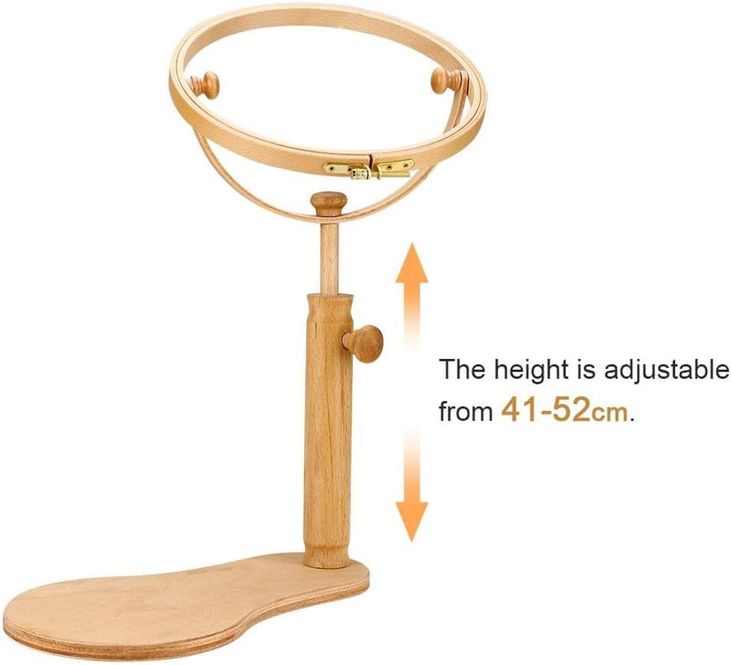 Stickerei Ständer Hoop Einstellbare Holz Stickrahmen Kreis Holzrahmen Kreuzstich Rack Stand Sewing T