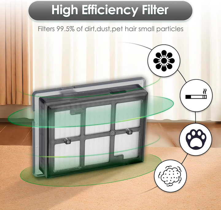 (4 Stück) Roomba Max 705 Combo Ersatz-HEPA-Filter für iRobot Roomba Max 705 Combo Saugroboter, Boden