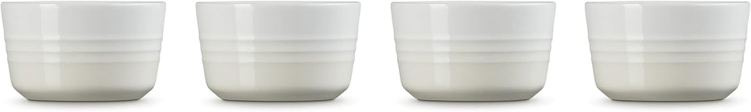 Le Creuset 4-er Set Mini Förmchen aus Steinzeug, Meringue, 79109107160000 4er-Set Meringue, 4er-Set