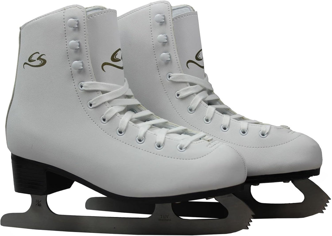 Cox Swain Figure Damen + Kinder Eiskunstlauf Schlittschuh -LOHJA- alle Grössen Weiss 37, Weiss 37