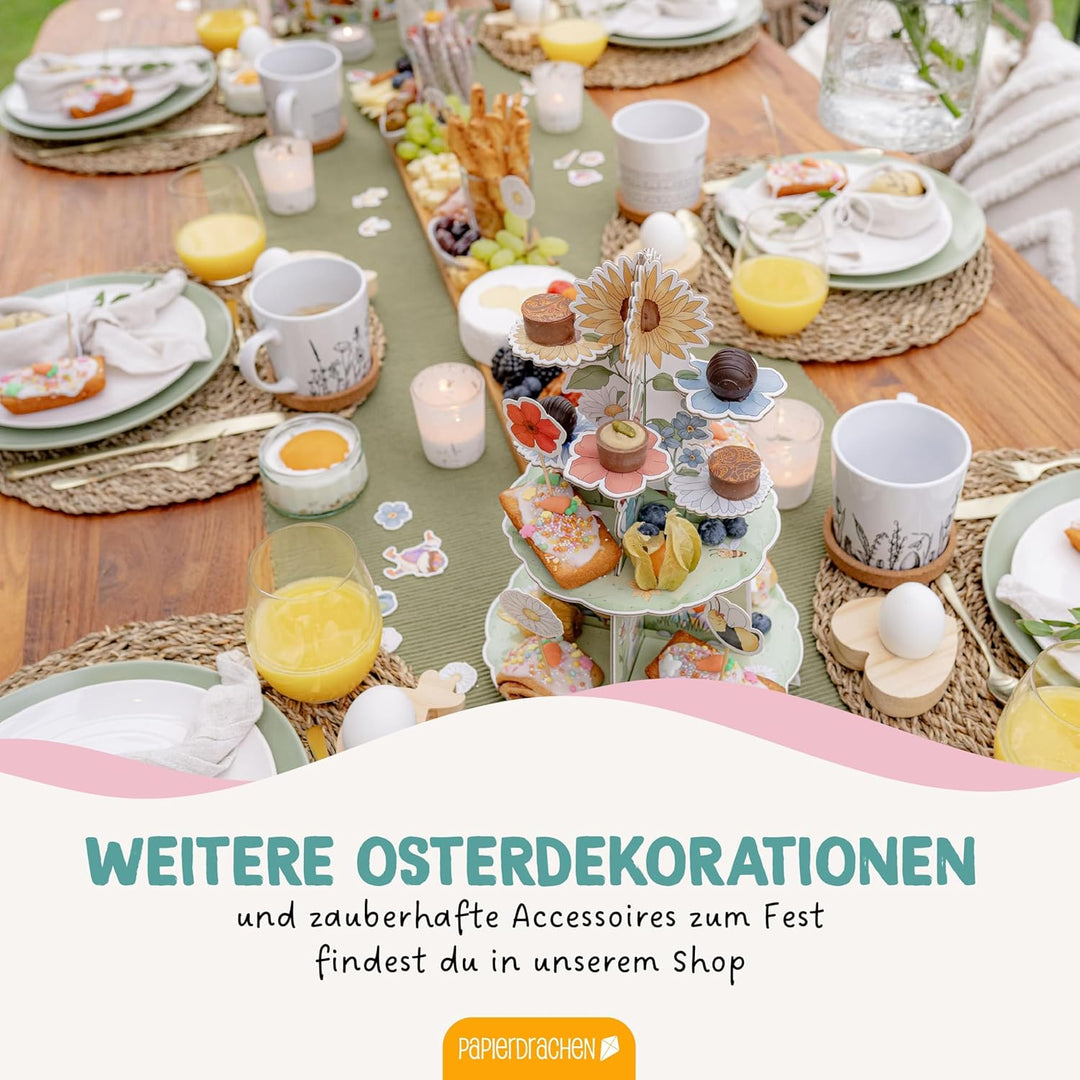 Papierdrachen Jutetasche Frühling - Geschenk und Dekoration zu Ostern - Happiness - Set 02 Frühling