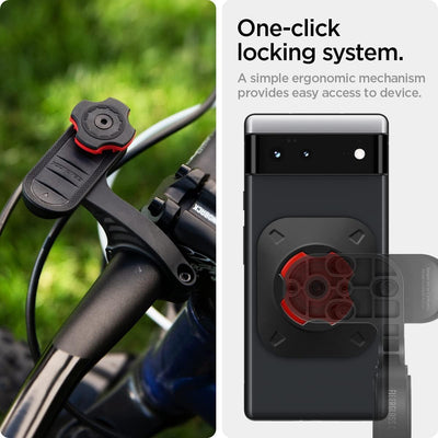 Spigen Gearlock, Handyhalterung Fahrrad, Motorrad Handyhalterung mit Universal-Adapter Aussenmontage