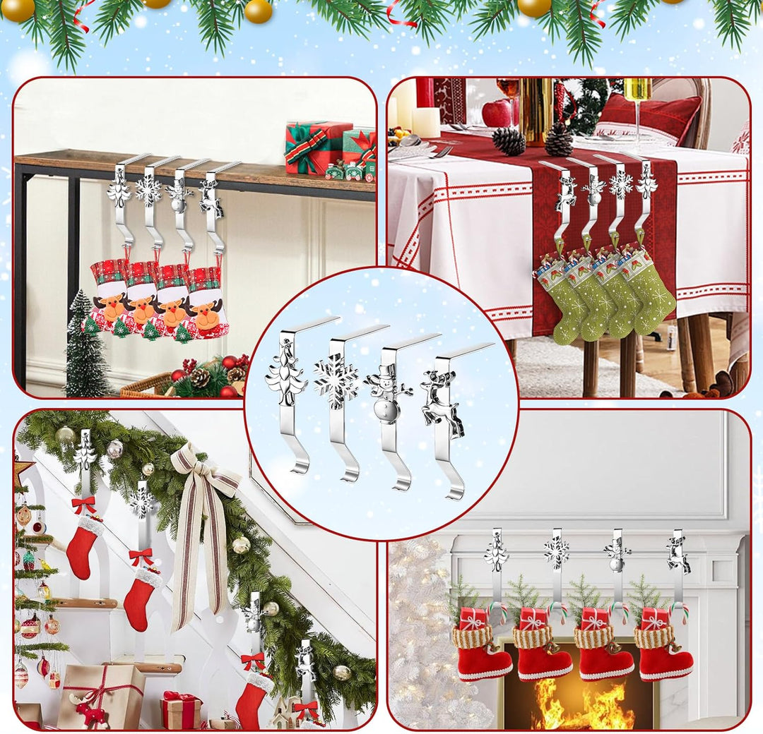 Molinter - 4 Stück Weihnachtsstrumpfhalter