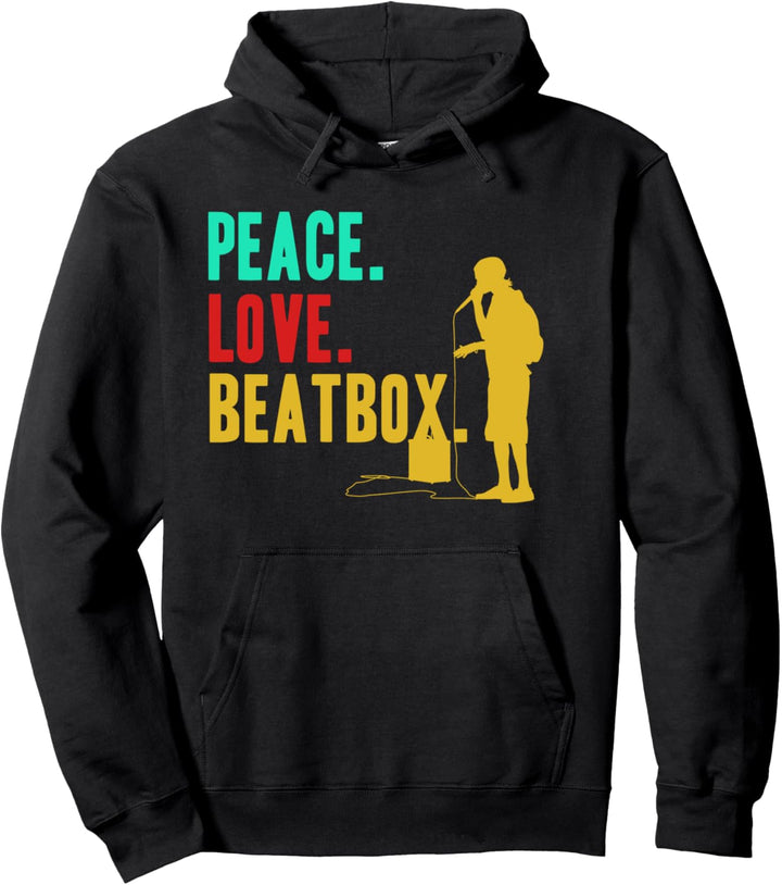 Peace Love Beatbox Oldschool Hip Breakdance Pullover Hoodie