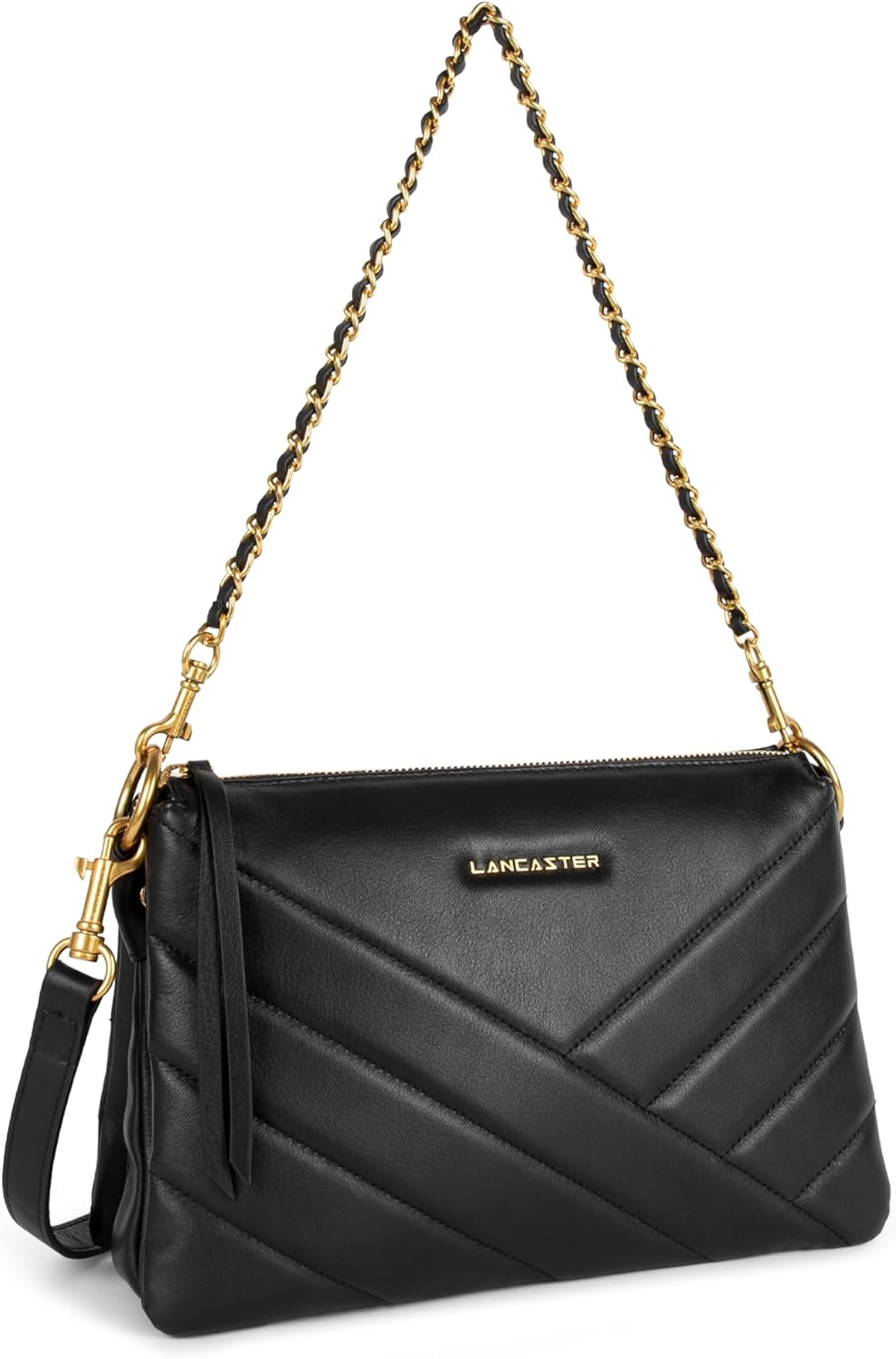 Lancaster Unisex Soft Matelassé Stofftasche Schwarz, Schwarz