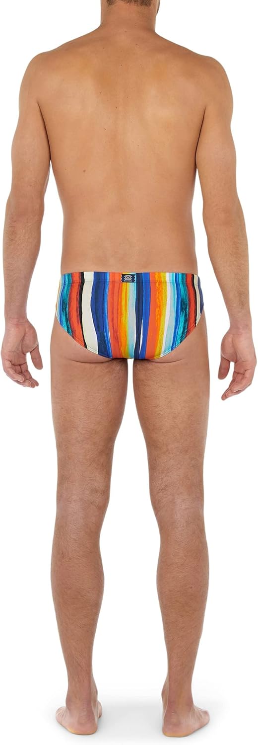 HOM Herren Slip De Bain Bamboo Badehose M Mehrfarbige Streifen, M Mehrfarbige Streifen