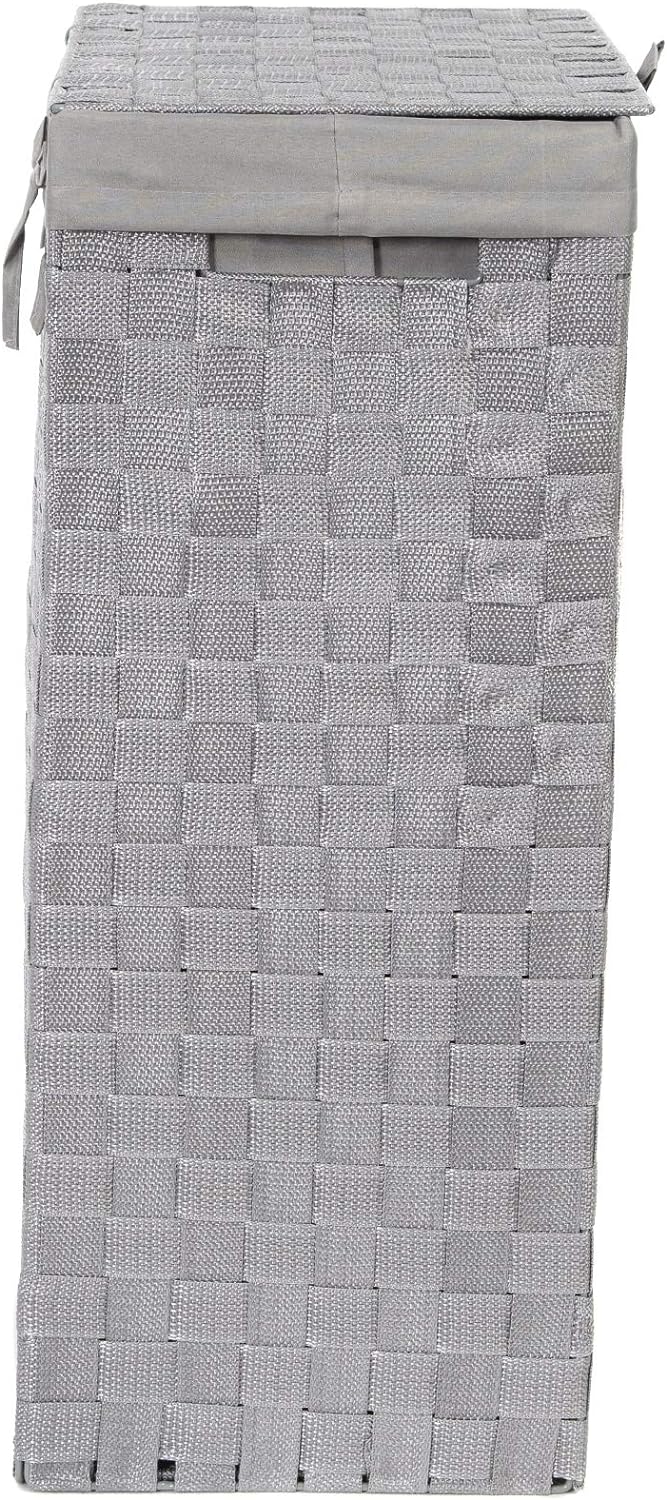 Compactor Wäschekorb Grau 25 x 38 x H.60 cm Praktisch,Elegant Grau, Praktisch,Elegant Grau