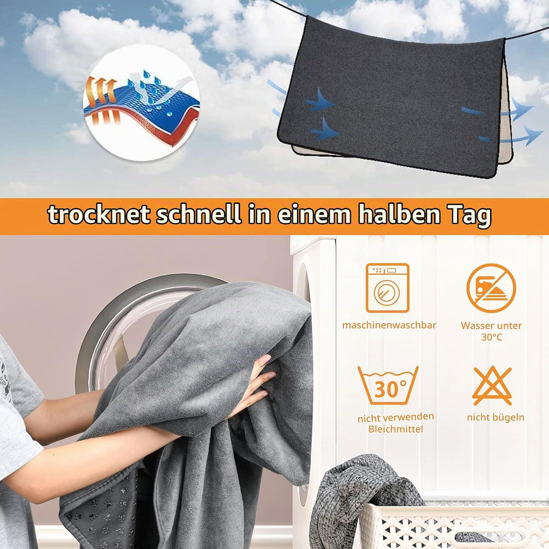 Welpenunterlagen Waschbar, 2er Schnell Absorbierend Puppy Pads 122x122 cm | Auslaufsichere, Rutschfe